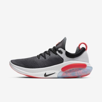 Nike Joyride Run Flyknit - Férfi Futócipő - Sötét Szürke/Platina/Sötét Szürke/Világos Piros